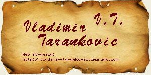 Vladimir Taranković vizit kartica